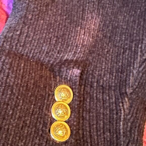 Vintage 90s Ralph Lauren, Med petite double breasted, sweater blazer cardigan - Picture 6 of 9